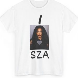 White T-Shirt I ❤️ SZA Print